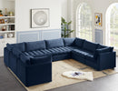 Jacob Navy Velvet Modular Sectional - Town Of Bargains Furniture - NY