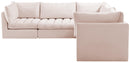 Jacob Pink Velvet Modular Sectional - Town Of Bargains Furniture - NY