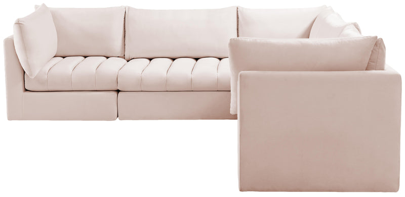 Jacob Pink Velvet Modular Sectional