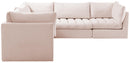 Jacob Pink Velvet Modular Sectional - Town Of Bargains Furniture - NY