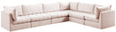 Jacob Pink Velvet Modular Sectional - Town Of Bargains Furniture - NY