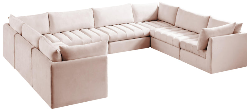 Jacob Pink Velvet Modular Sectional