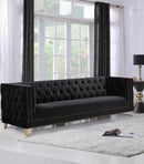 Michelle Black Velvet Sofa - Town Of Bargains Furniture - NY