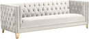 Michelle Cream Velvet Sofa - Town Of Bargains Furniture - NY