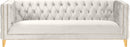 Michelle Cream Velvet Sofa - Town Of Bargains Furniture - NY