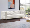 Michelle Cream Velvet Sofa - Town Of Bargains Furniture - NY