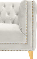 Michelle Cream Velvet Sofa - Town Of Bargains Furniture - NY