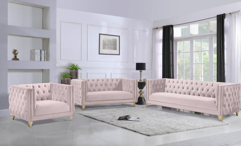 Michelle Pink Velvet Sofa