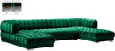 Gwen Green Velvet 3pc. Sectional (3 Boxes) - Town Of Bargains Furniture - NY