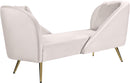 Nolan Cream Velvet Chaise - Town Of Bargains Furniture - NY