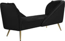 Nolan Black Velvet Chaise - Town Of Bargains Furniture - NY