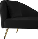 Nolan Black Velvet Chaise - Town Of Bargains Furniture - NY