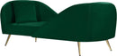 Nolan Green Velvet Chaise - Town Of Bargains Furniture - NY