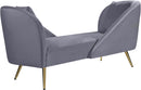 Nolan Grey Velvet Chaise - Town Of Bargains Furniture - NY