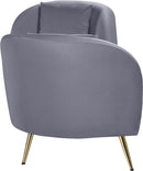 Nolan Grey Velvet Chaise - Town Of Bargains Furniture - NY