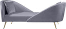 Nolan Grey Velvet Chaise - Town Of Bargains Furniture - NY