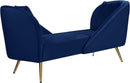Nolan Navy Velvet Chaise - Town Of Bargains Furniture - NY