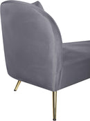 Nolan Grey Velvet Chaise - Town Of Bargains Furniture - NY