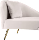 Nolan Cream Velvet Chaise - Town Of Bargains Furniture - NY