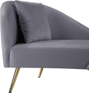Nolan Grey Velvet Chaise - Town Of Bargains Furniture - NY