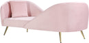 Nolan Pink Velvet Chaise - Town Of Bargains Furniture - NY