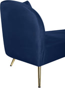 Nolan Navy Velvet Chaise - Town Of Bargains Furniture - NY