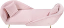 Nolan Pink Velvet Chaise - Town Of Bargains Furniture - NY