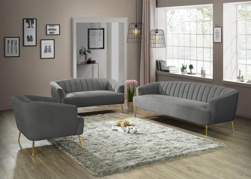 Tori Grey Velvet Sofa - Town Of Bargains Furniture - NY