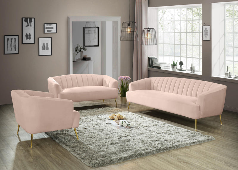 Tori Pink Velvet Loveseat - Town Of Bargains Furniture - NY