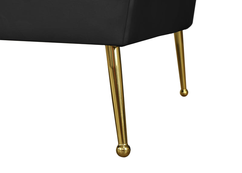 Hermosa Black Velvet Sofa - Town Of Bargains Furniture - NY