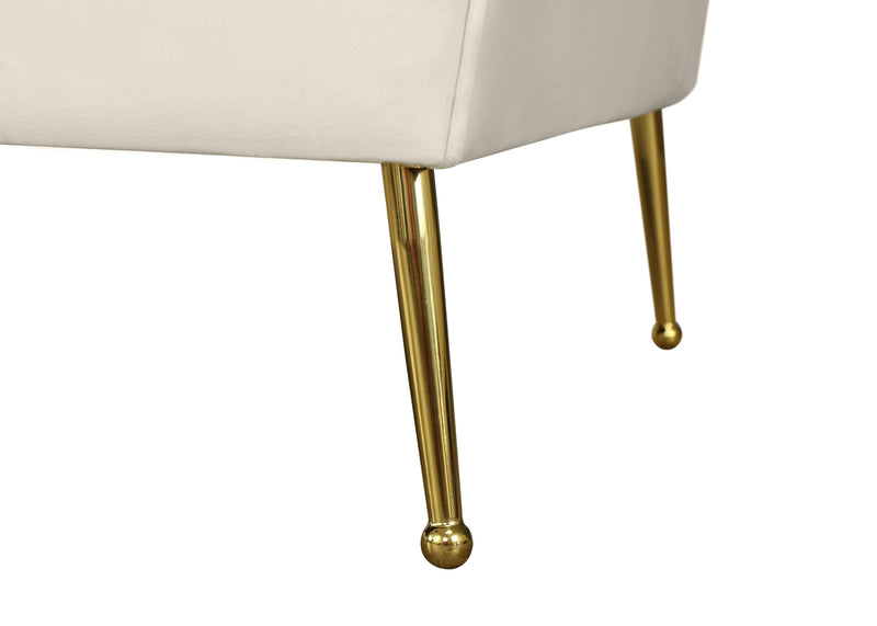 Hermosa Cream Velvet Sofa - Town Of Bargains Furniture - NY