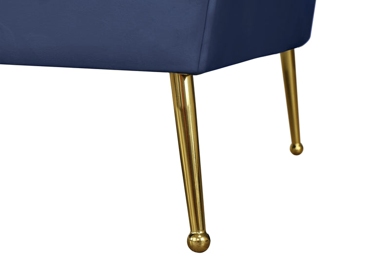 Hermosa Navy Velvet Sofa - Town Of Bargains Furniture - NY