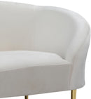 Ritz Cream Velvet Chair - Town Of Bargains Furniture - NY