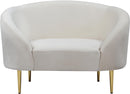 Ritz Cream Velvet Chair - Town Of Bargains Furniture - NY