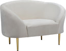 Ritz Cream Velvet Chair - Town Of Bargains Furniture - NY