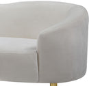Ritz Cream Velvet Sofa - Town Of Bargains Furniture - NY
