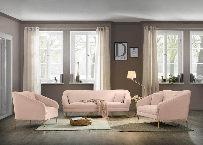 Hermosa Pink Velvet Sofa - Town Of Bargains Furniture - NY
