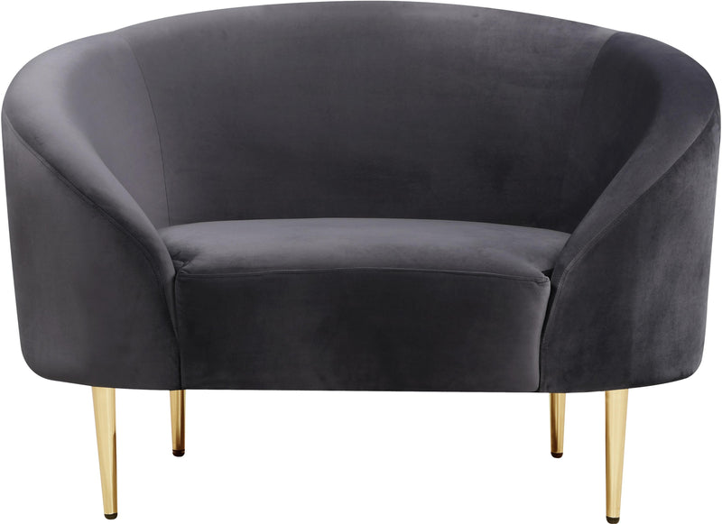 Ritz Grey Velvet Chair