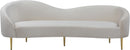 Ritz Cream Velvet Sofa - Town Of Bargains Furniture - NY
