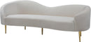 Ritz Cream Velvet Sofa - Town Of Bargains Furniture - NY