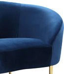 Ritz Navy Velvet Chair - Town Of Bargains Furniture - NY