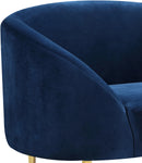 Ritz Navy Velvet Chair - Town Of Bargains Furniture - NY