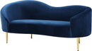 Ritz Navy Velvet Loveseat - Town Of Bargains Furniture - NY
