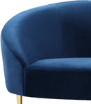 Ritz Navy Velvet Sofa - Town Of Bargains Furniture - NY