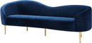 Ritz Navy Velvet Sofa - Town Of Bargains Furniture - NY