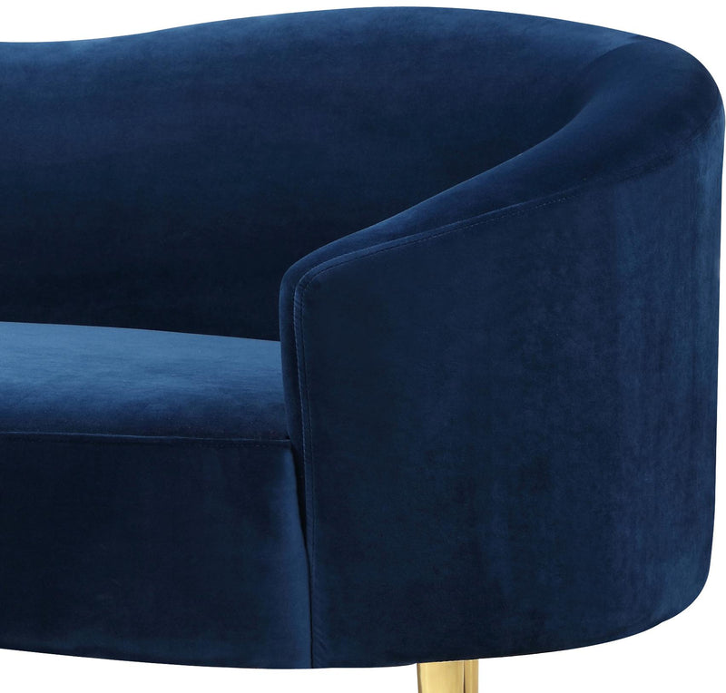 Ritz Navy Velvet Sofa - Town Of Bargains Furniture - NY