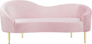 Ritz Pink Velvet Loveseat - Town Of Bargains Furniture - NY