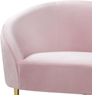 Ritz Pink Velvet Loveseat - Town Of Bargains Furniture - NY