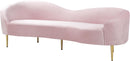 Ritz Pink Velvet Sofa