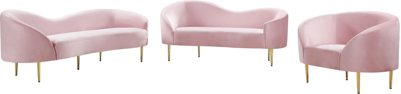 Ritz Pink Velvet Sofa - Town Of Bargains Furniture - NY